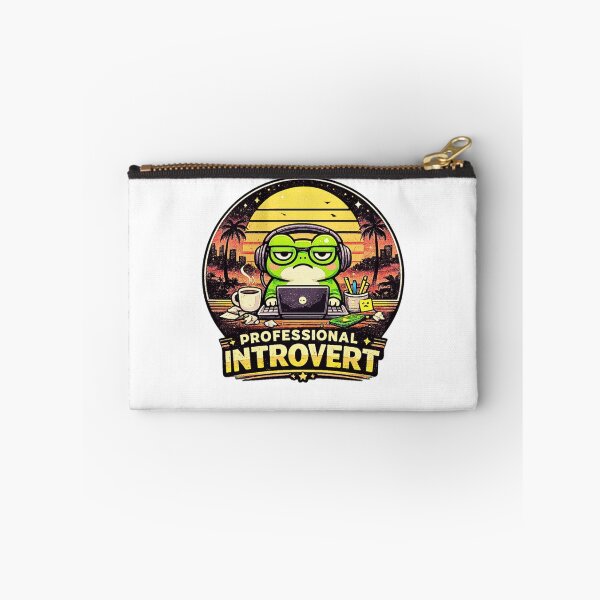 Item preview, Professional Introvert Frog – Funny Remote Worker & Gamer Retro T-Shirt designed and sold by MerchWSzpilkach.