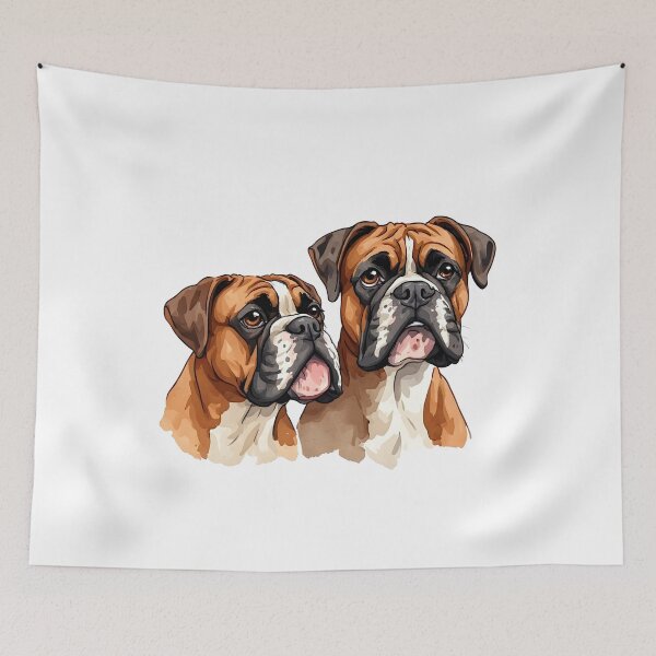Item preview, Pair of Boxer Dogs Portrait – Realistic Boxer Breed Illustration designed and sold by Karolina’s Cozy Creations.