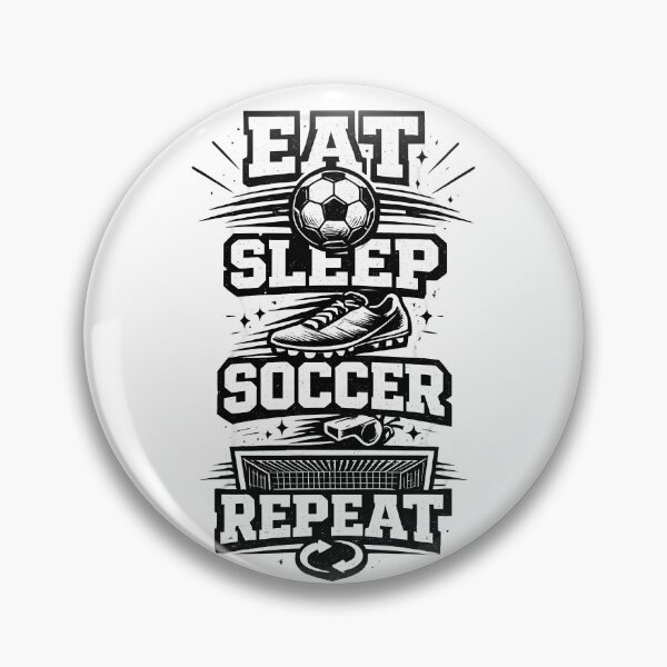 Item preview, Eat Sleep Soccer Repeat Funny Soccer Player designed and sold by DREAMBURN™.