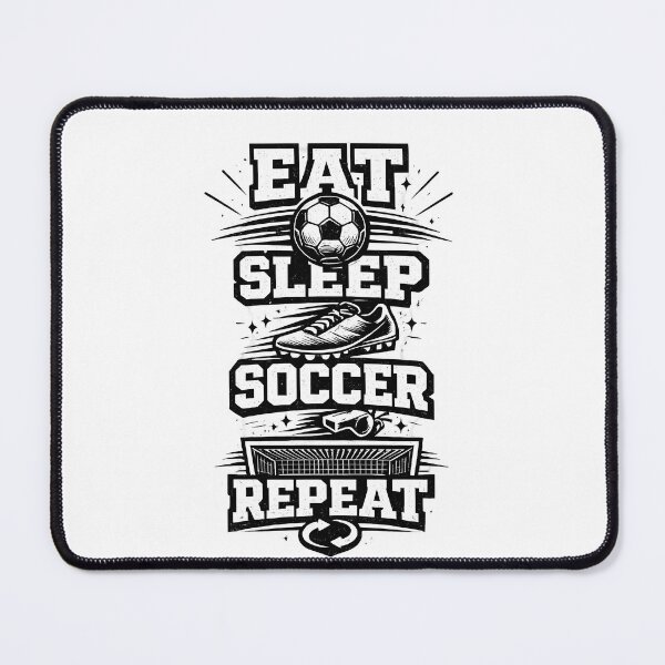 Item preview, Eat Sleep Soccer Repeat Funny Soccer Player designed and sold by DREAMBURN™.