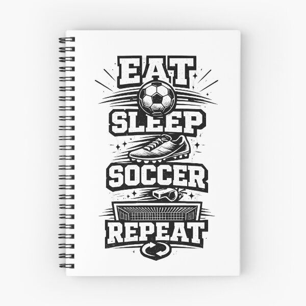 Item preview, Eat Sleep Soccer Repeat Funny Soccer Player designed and sold by DREAMBURN™.