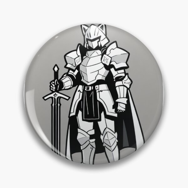 Item preview, Character - Cat Knight Purple Armor Pink Sword designed and sold by DoodyPets.