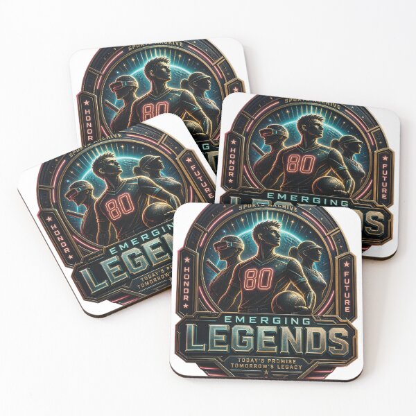 Item preview, Tomorrow’s Legends Futuristic Retro Emblem, 2080 Sports Archive Neon Badge, Sci-Fi Athletic Streetwear Design designed and sold by Jandedan.