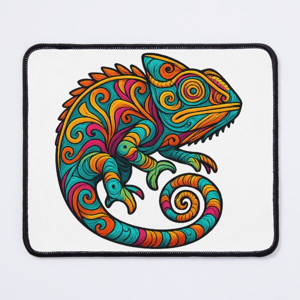 Item preview, Vibrant Tribal Swirl Chameleon designed and sold by syotos-ai.