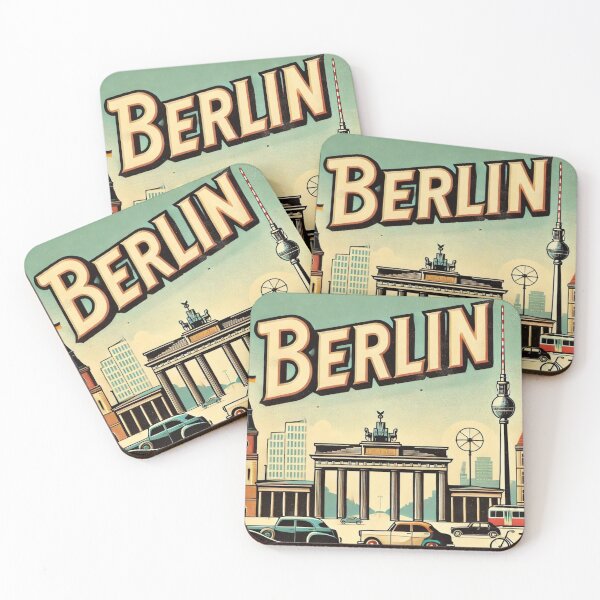 Item preview, Vintage Berlin Germany Retro Travel Poster Illustration designed and sold by UmSkelig834.