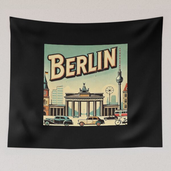 Item preview, Vintage Berlin Germany Retro Travel Poster Illustration designed and sold by UmSkelig834.