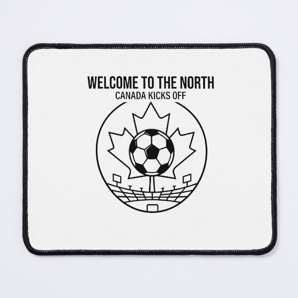 Item preview, Welcome to the North – Canada Kicks Off Soccer T-Shirt designed and sold by laughingshirts.
