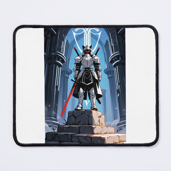 Item preview, Character - Cat Knight Silver Armor Red Sword designed and sold by DoodyPets.