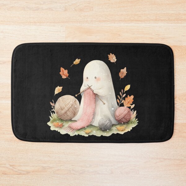 Item preview, Cute Knitting Ghost Sticker | Cozy Cottagecore Crochet Lover Gift designed and sold by AillustriaAK.