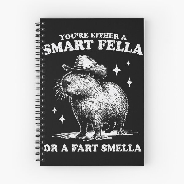 Item preview, Funny Cowboy Capybara - You're Either A Smart Fella Or A Fart Smella designed and sold by legendaryskins.