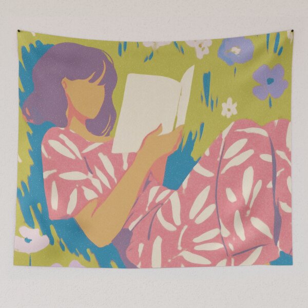 Item preview, Woman Reading In Park designed and sold by soheedesigns.