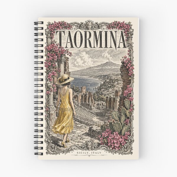 Item preview, Taormina, Sicily, Italy [Wood Engraving] designed and sold by elektronen.