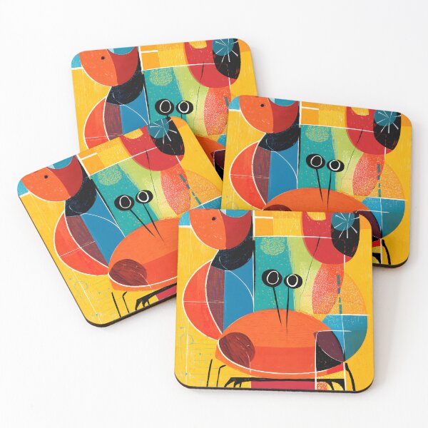 Item preview, Cancer Colors of the Heart Abstract Zodiac Crab Art with Geometric Vibrant Celestial Energy designed and sold by OlfactoART Studio.