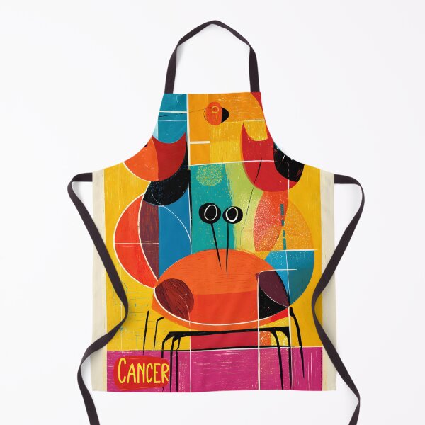 Item preview, Cancer Colors of the Heart Abstract Zodiac Crab Art with Geometric Vibrant Celestial Energy designed and sold by OlfactoART Studio.
