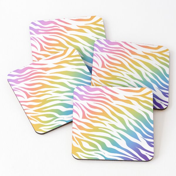 Item preview, Rainbow Zebra Stripes Pattern on White designed and sold by BeautifulVibe.
