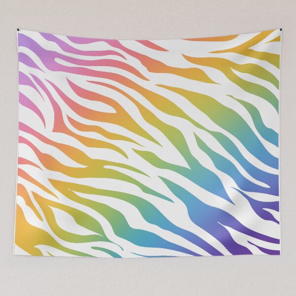 Item preview, Rainbow Zebra Stripes Pattern on White designed and sold by BeautifulVibe.