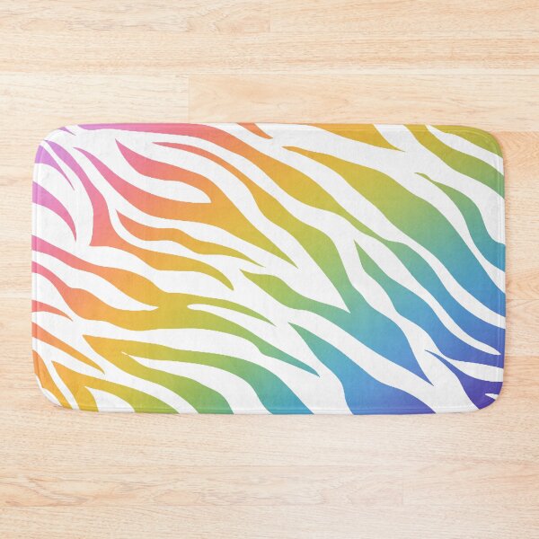 Item preview, Rainbow Zebra Stripes Pattern on White designed and sold by BeautifulVibe.