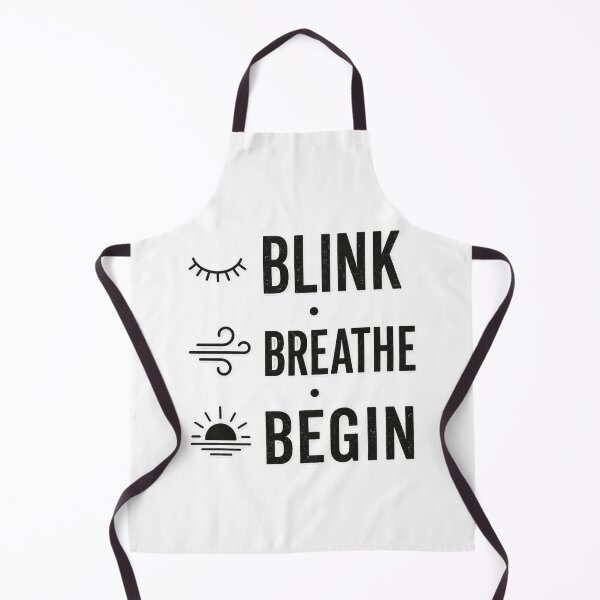 Item preview, Blink Breathe Begin Minimalist Mindfulness Quote Retro Self Care Aesthetic designed and sold by MartBook.