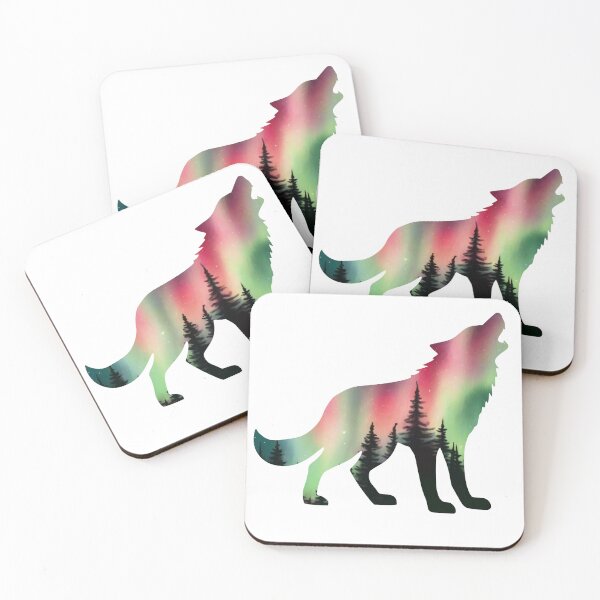 Item preview, Northern Lights- Wolf Silhouette Design designed and sold by RnIDesignd.