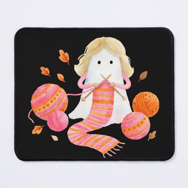 Item preview, Cute Knitting Ghost Sticker | Cozy Cottagecore Crochet Lover Gift designed and sold by AillustriaAK.