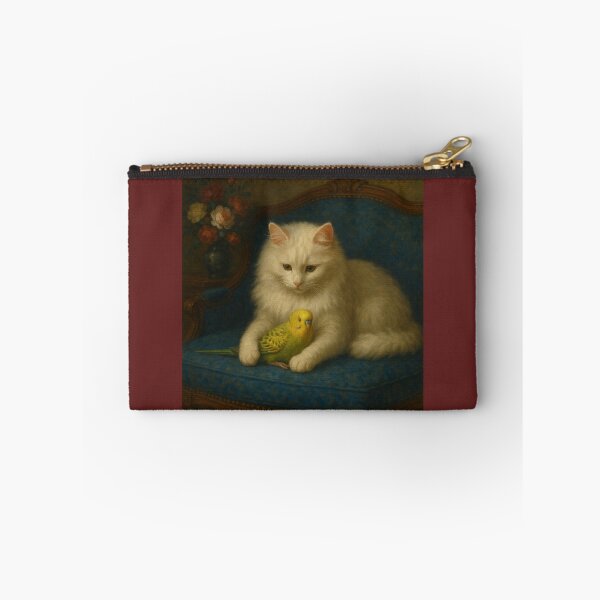 Item preview, Budgie Mucki and Angora Cat Catlyn – Gentle Closeness designed and sold by LegademaArt.