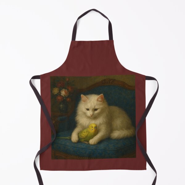 Item preview, Budgie Mucki and Angora Cat Catlyn – Gentle Closeness designed and sold by LegademaArt.