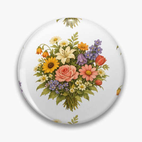 Item preview, Classic Floral Bouquet – Elegant Botanical Artwork designed and sold by Clothes With Smiling Animals Walt Gral.