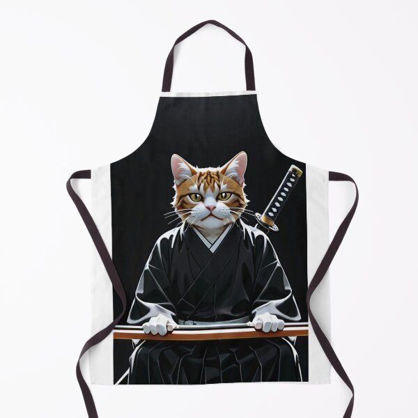 Item preview, Character - Cat Samurai Orange Tabby Black Armor designed and sold by DoodyPets.