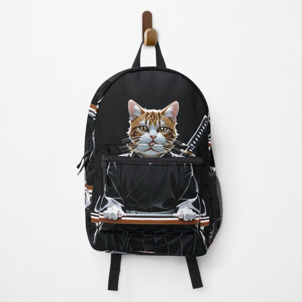 Item preview, Character - Cat Samurai Orange Tabby Black Armor designed and sold by DoodyPets.