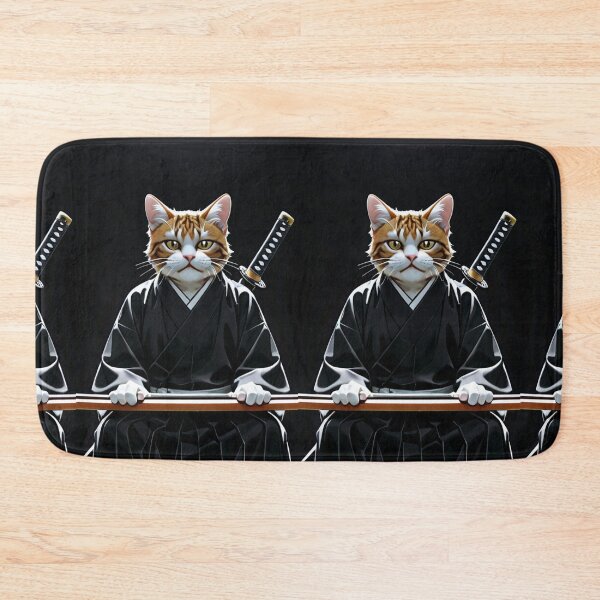 Item preview, Character - Cat Samurai Orange Tabby Black Armor designed and sold by DoodyPets.