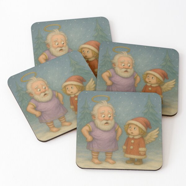 Item preview, Christman - Santa And Little Angel – What Happened Here? designed and sold by LegademaArt.
