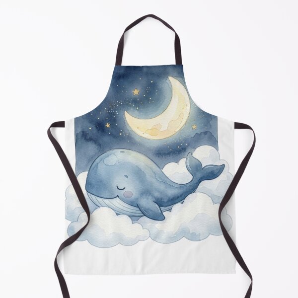 Item preview, Sleeping Whale Under Moon Watercolor designed and sold by Rutvain.