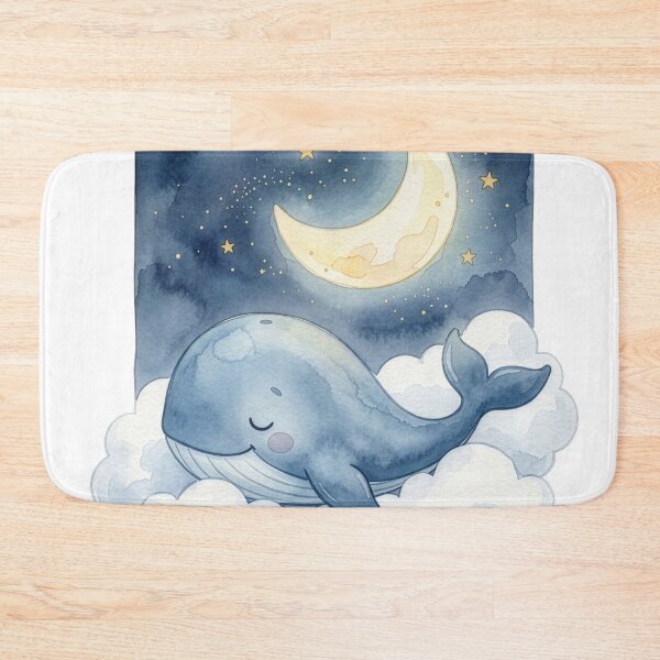 Item preview, Sleeping Whale Under Moon Watercolor designed and sold by Rutvain.