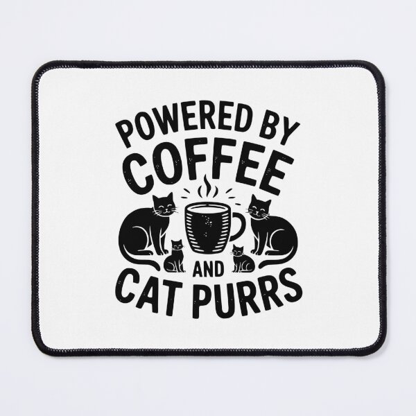 Item preview, Powered By Coffee And Cat Purrs designed and sold by theartfulaspie.