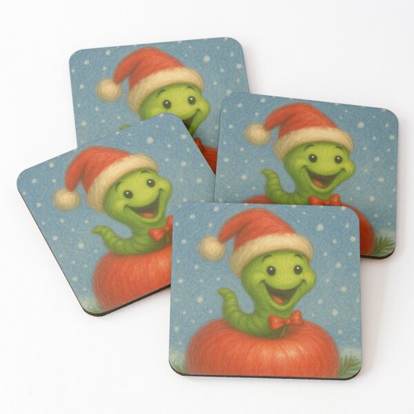 Item preview, X-Mas - Little Worm And His Christmas Apple designed and sold by LegademaArt.