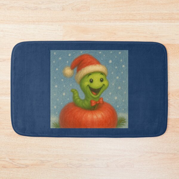 Item preview, X-Mas - Little Worm And His Christmas Apple designed and sold by LegademaArt.