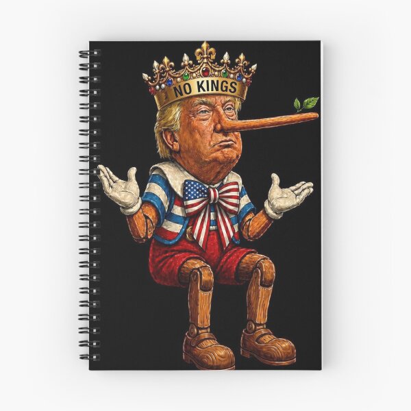 Item preview, King Pinocchio – Political Satire Caricature Art | Funny Lying Puppet King USA T-Shirt designed and sold by No Kings Bling.
