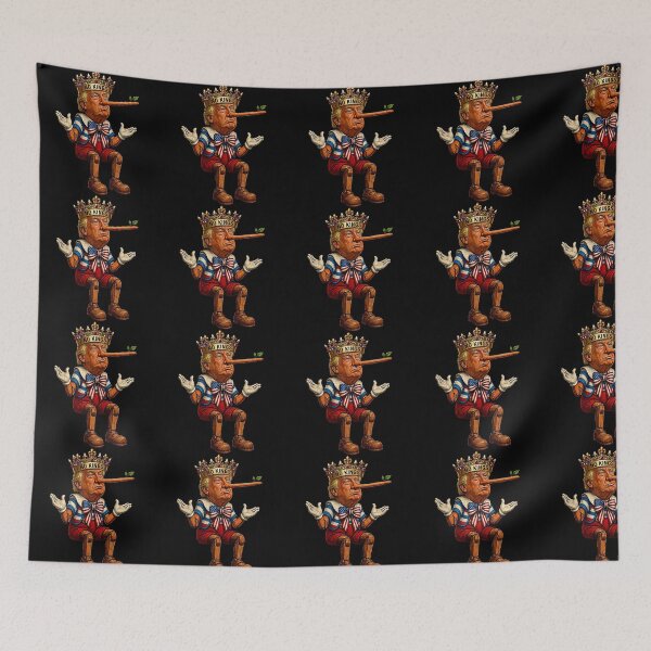 Item preview, King Pinocchio – Political Satire Caricature Art | Funny Lying Puppet King USA T-Shirt designed and sold by No Kings Bling.