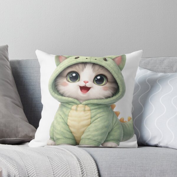 Item preview, Cute Dinosaur Cat Costume designed and sold by PurrfectClubArt.
