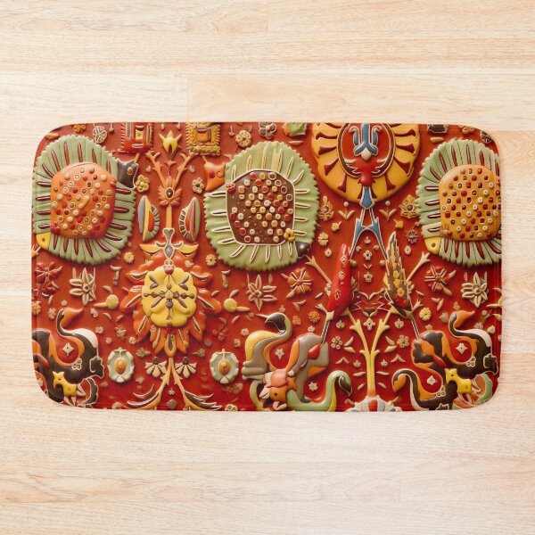 Item preview, Safavid Red Carpet Fragment designed and sold by Vicky Brago-Mitchell®.