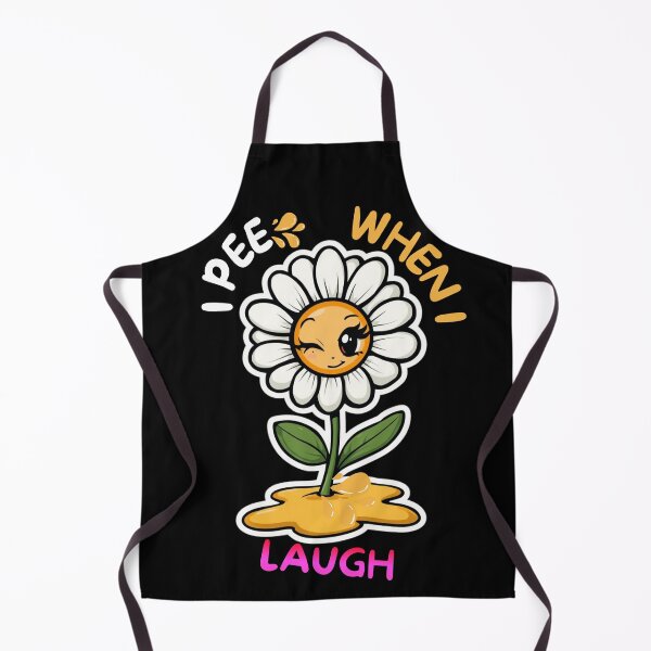Item preview, I Pee When I Laugh Flower, Funny Retro Daisy Mascot designed and sold by ConcepTWM.