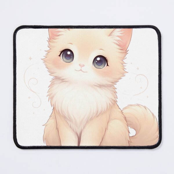 Item preview, Fluffy Cream Cat Kawaii designed and sold by PurrfectClubArt.