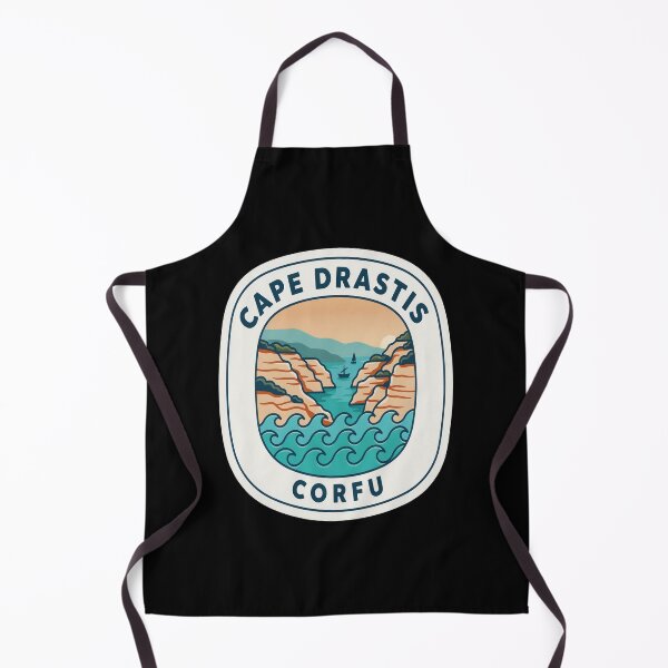 Item preview, Cape Drastis Vintage Travel Sticker – Retro Corfu Cliffside Illustration designed and sold by stickercuffs.