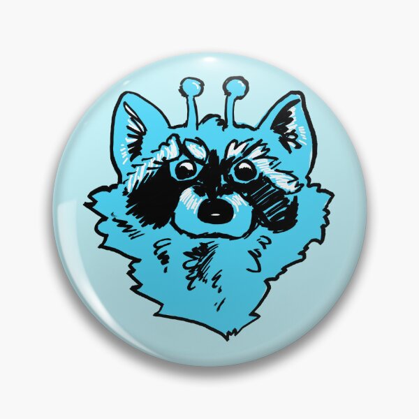 Item preview, Alien raccoon helix blue designed and sold by dusty raccoon.