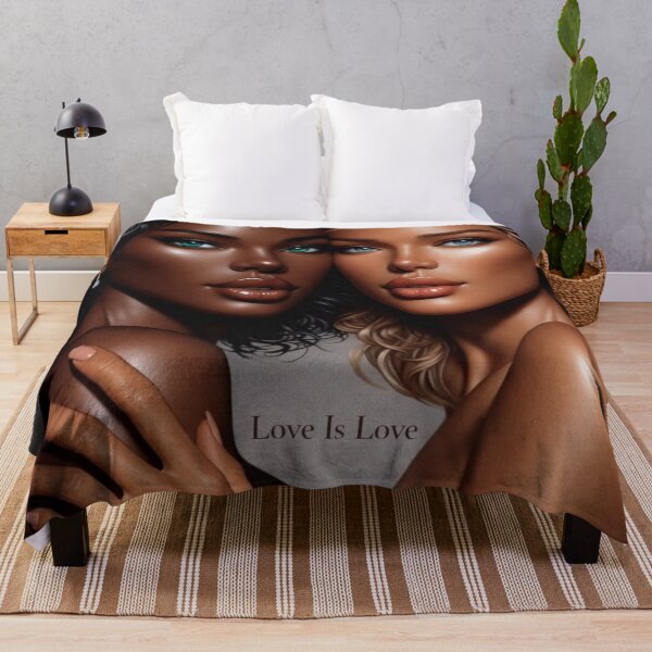 Item preview, Love Is Love Lesbian Pride Shirt Interracial Sapphic Couple LGBTQ Gift designed and sold by IRON SIREN.
