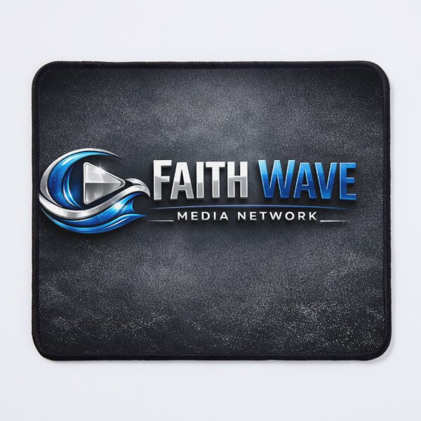 Item preview, Faith Wave Media Network – Christian Media Logo designed and sold by MastersDesignNk.
