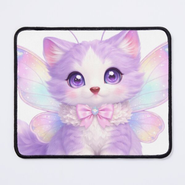Item preview, Fairy Butterfly Cat Kawaii designed and sold by PurrfectClubArt.