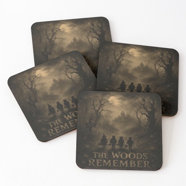 Item preview, Group Of Children Walking Haunted Woods Vintage Halloween Tee designed and sold by POD DYNASTY | Original Print On Demand T-Shirt Graphics.