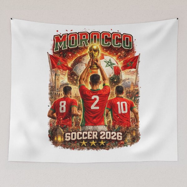 Item preview, Morocco Soccer 2026 Shirt – Moroccan Football Fan Gift designed and sold by UrbanPrintVibes.