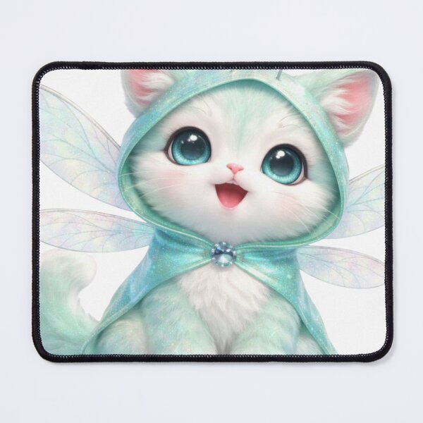 Item preview, Fairy Moth Cat Kawaii designed and sold by PurrfectClubArt.